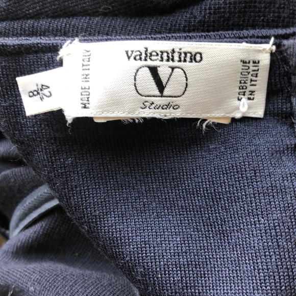 Authentic Vintage Valentino Navy Blue Mini Skirt - Picture 4 of 4
